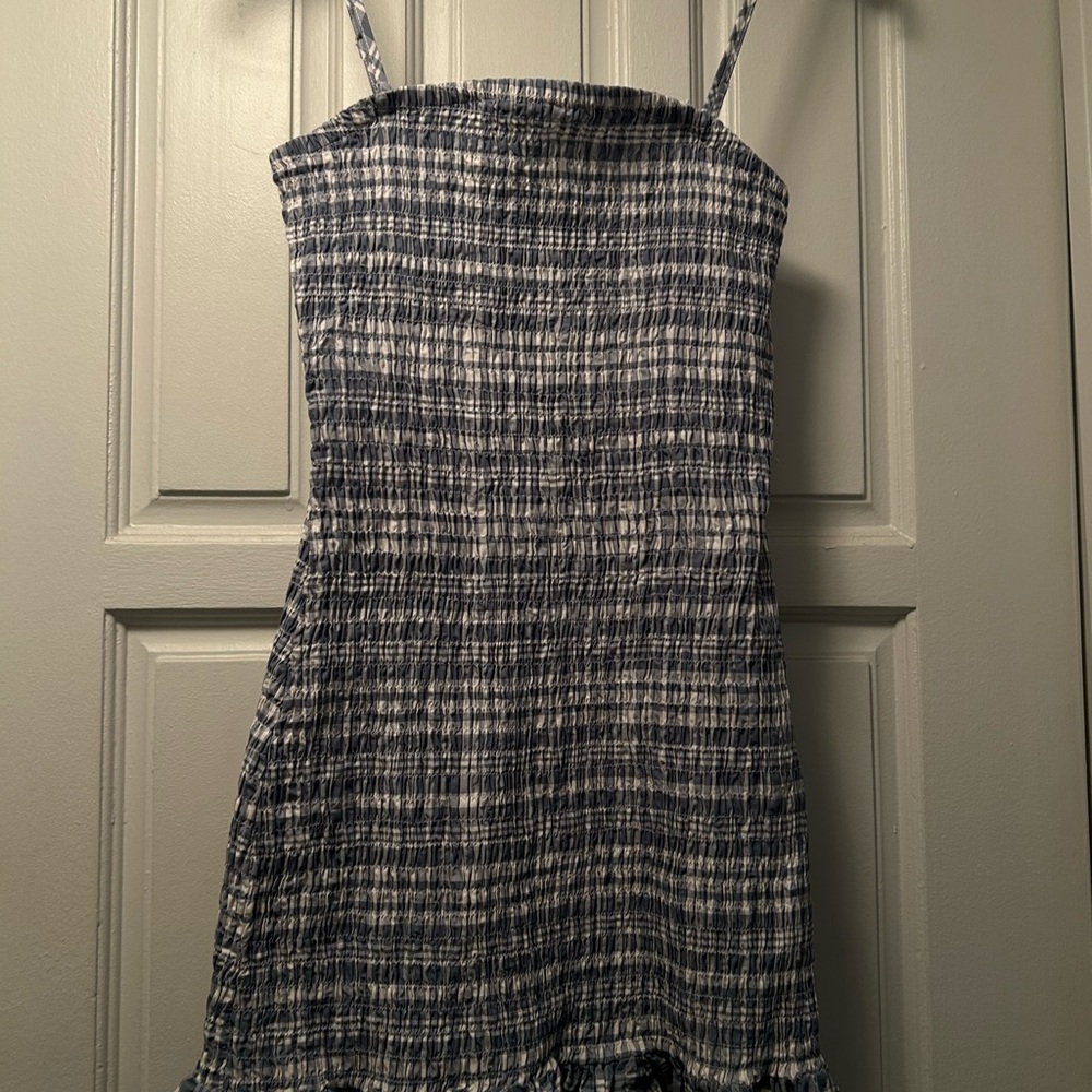 Stylish Blue and White Women's Dress